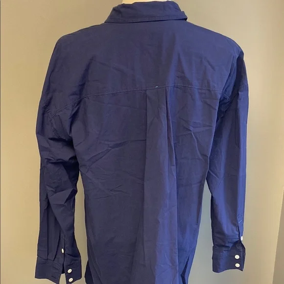 Madewell Blue Button Down Shirt with Classic Collar - Picture 5 of 5